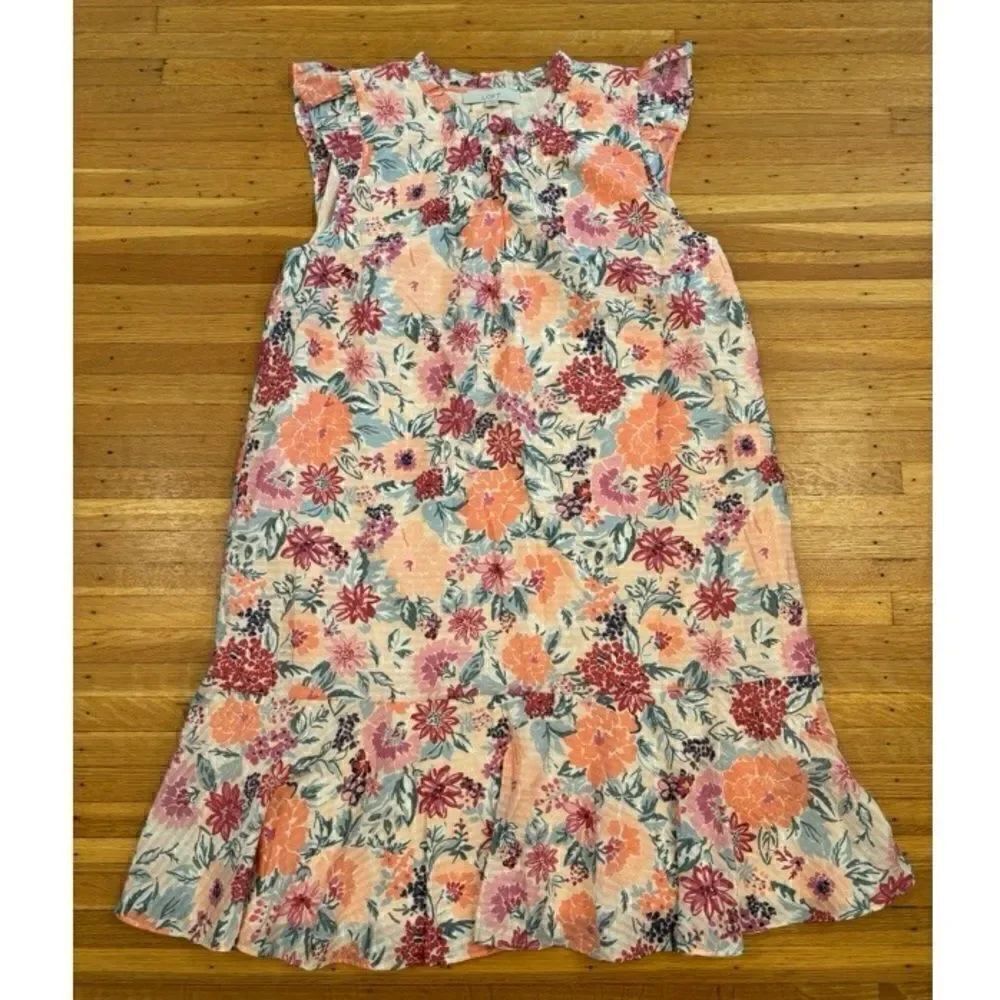 Loft Floral Flutter Flounce Dress NWT